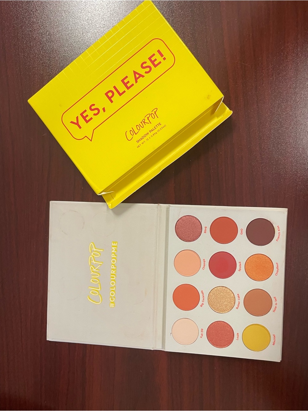 ColourPop Yes, Please! Warm Yellow, Orange & Red Eyeshadow Palette